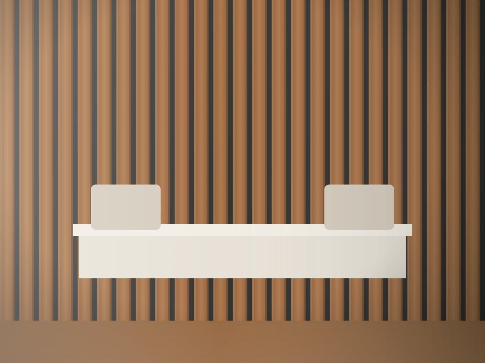 Vertical wood slat accent wall